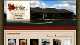 What Maplecrestfuneralhome.com website looked like in 2020 (4 years ago)