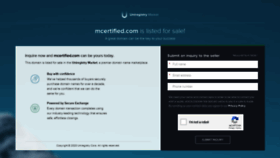 What Mcertified.com website looked like in 2020 (4 years ago)