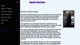 What Mystikmerchant.com website looked like in 2020 (4 years ago)