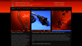 What Mangielectricalcorp.com website looked like in 2020 (4 years ago)