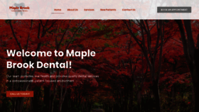 What Maplebrook.dental website looked like in 2020 (4 years ago)