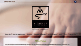 What Michellesimpsonmassage.com website looked like in 2020 (4 years ago)