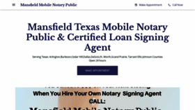 What Mansfieldmobilenotary.com website looked like in 2020 (4 years ago)