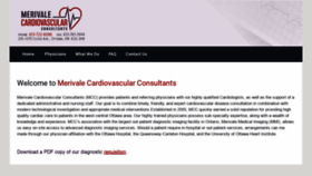What Merivalecardiovascular.com website looked like in 2020 (4 years ago)