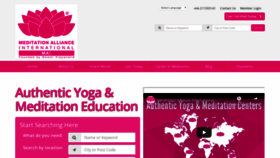 What Meditationallianceinternational.com website looked like in 2020 (4 years ago)
