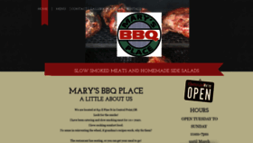 What Marysbbqplace.com website looked like in 2020 (4 years ago)