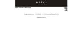 What Metalsolutionsllc.com website looked like in 2020 (4 years ago)