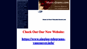 What Music-grams.com website looked like in 2020 (4 years ago)