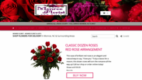 What Monroeflorist.com website looked like in 2020 (5 years ago)