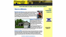 What Maranathacustomhomes.com website looked like in 2020 (4 years ago)