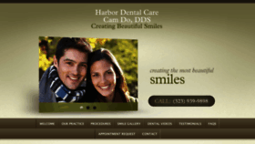 What Myharbordentalcare.com website looked like in 2020 (4 years ago)