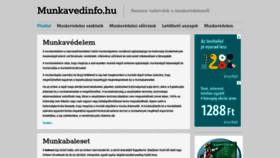 What Munkavedinfo.hu website looked like in 2020 (4 years ago)
