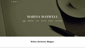 What Marinamaxwellauthor.com website looked like in 2020 (4 years ago)