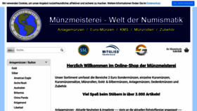 What Muenzmeisterei.de website looked like in 2020 (4 years ago)