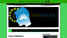 What Mindinfluencemassage.com website looked like in 2020 (4 years ago)