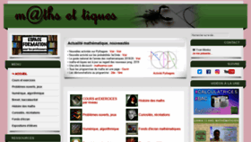 What Maths-et-tiques.fr website looked like in 2020 (4 years ago)
