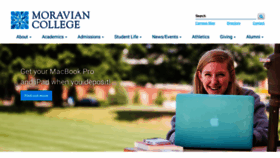 What Moravian.edu website looked like in 2020 (5 years ago)