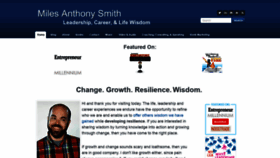 What Milesanthonysmith.com website looked like in 2020 (4 years ago)