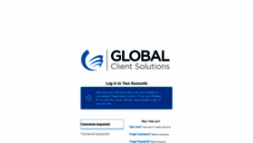 What Myaccount.globalclientsolutions.com website looked like in 2020 (4 years ago)