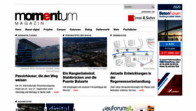 What Momentum-magazin.de website looked like in 2020 (4 years ago)