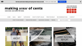 What Makingsenseofcents.com website looked like in 2020 (4 years ago)