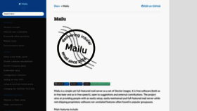 What Mailu.io website looked like in 2020 (4 years ago)