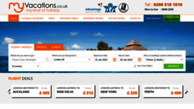 What Myvacation.co.uk website looked like in 2020 (4 years ago)
