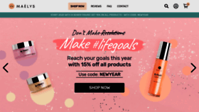 What Maelyscosmetics.com website looked like in 2020 (4 years ago)
