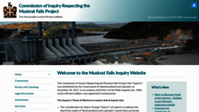 What Muskratfallsinquiry.ca website looked like in 2020 (4 years ago)