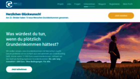 What Mein-grundeinkommen.de website looked like in 2020 (4 years ago)
