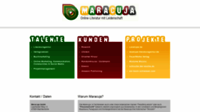 What Maracuja.de website looked like in 2020 (4 years ago)