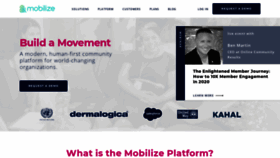What Mobilize.io website looked like in 2020 (4 years ago)