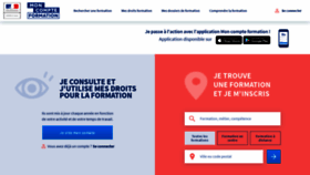 What Moncompteformation.gouv.fr website looked like in 2020 (4 years ago)