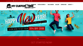 What Mycustomtees.com.au website looked like in 2020 (4 years ago)