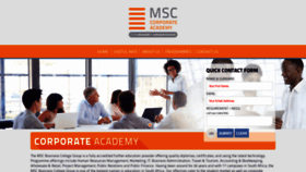 What Msccorporateacademy.co.za website looked like in 2020 (4 years ago)