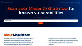 What Magereport.com website looked like in 2020 (4 years ago)