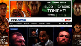 What Mmajunkie.com website looked like in 2020 (4 years ago)