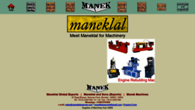 What Maneklalexports.com website looked like in 2020 (4 years ago)