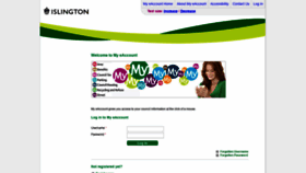 What Myeaccount.islington.gov.uk website looked like in 2020 (4 years ago)