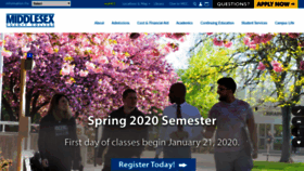 What Middlesexcc.edu website looked like in 2020 (4 years ago)