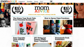What Momadvice.com website looked like in 2020 (4 years ago)