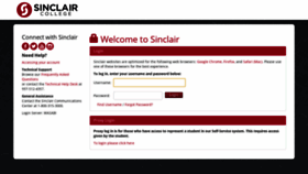 What My.sinclair.edu website looked like in 2020 (4 years ago)