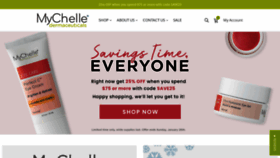 What Mychelle.com website looked like in 2020 (4 years ago)