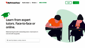 What Myprivatetutor.my website looked like in 2020 (5 years ago)