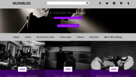 What Musikblog.com website looked like in 2020 (4 years ago)