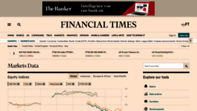 What Markets.ft.com website looked like in 2020 (4 years ago)