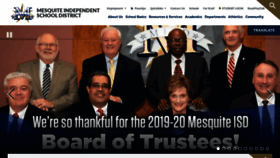 What Mesquiteisd.org website looked like in 2020 (4 years ago)