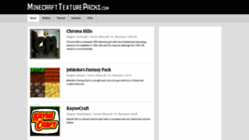 What Minecrafttexturepacks.com website looked like in 2020 (4 years ago)