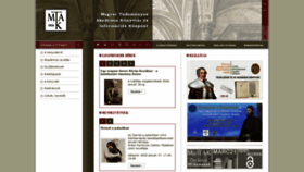 What Mtak.hu website looked like in 2020 (4 years ago)