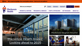 What Mackenziehealth.ca website looked like in 2020 (4 years ago)